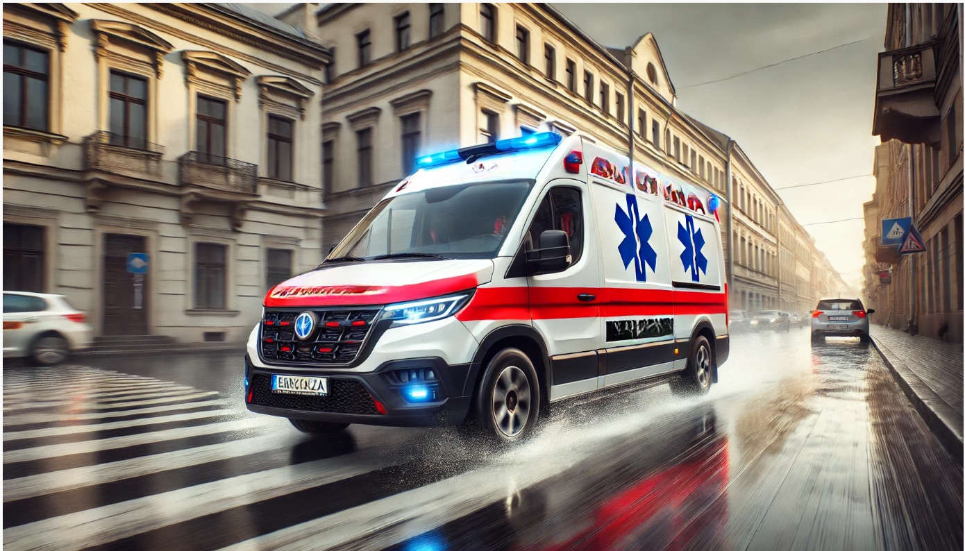 ambulanza foto di fantasia con AI